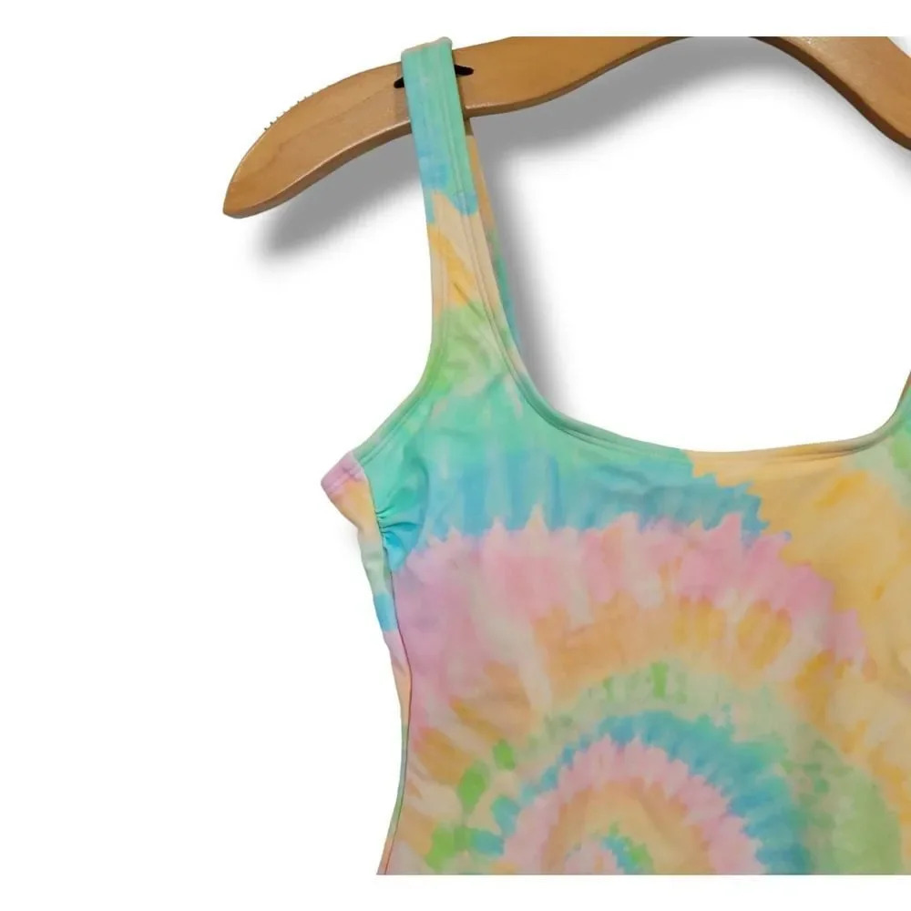 Stoney Clover Lane X for Target Women's rainbow tie dye one piece swimsuit - xs - Picture 3 of 11